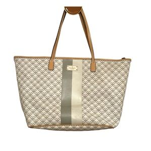 Kate Spade Margareta Gray/White Penn Tote Bag